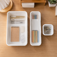 PP Cutlery Case, White, Drawer Storage, Stationery, Organizer Tray, 18L