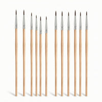 12 Pieces Pollination Brush with Wooden Handle Reusable Pollination Brush