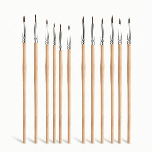 12 Pieces Pollination Brush with Wooden Handle Reusable Pollination Brush