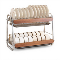 Adjustable stainless steel dish rack