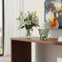 Green Glass Vase Light Luxury Twisted Glass Vase Versatile for Tabletop
