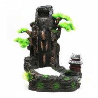 Resin Mountain Waterfall Ornament Aquarium Rockery Landscape Long-Lasting