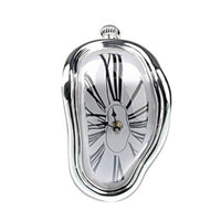 Melting Clock Lightweight Distorted Clock Compact for Desk, Art Lovers, Students