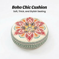 Bohemian Mandala Floor Pillow Cover, Decorative Bohemian Seating Throw, Thickened Round Meditation M - Image 3