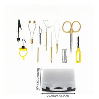 Fly-Tying Tool Kit Tailored Storage Fly Tying Tools Metal Fishing Supplies