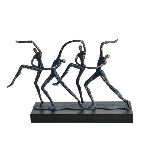 Gymnast Sculpture with Base Geometric Gymnast Sculpture Decorative for Bookshelf