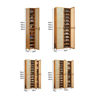 Bamboo Footwear Organizer Large Capacity Shoe Cabinet Space-saving Storage Household Furniture with Breathable Panels Suitable for Families Adults Hallway Bedroom