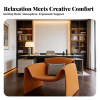 M-Shaped Armchair Minimalist Design Accent Chair Sculptural Form Easy to Maintain for Homeowners, Readers, Lounge, Study