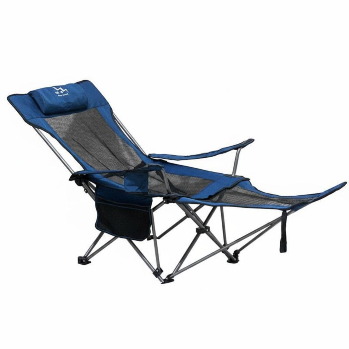 Reclining Camp Lounger Foldable Design Lounge Chair Adjustable Recline for Beach