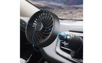Adjustable Angle Car Air Vent Fan Compact Dashboard Vent Fan Slim 360 Rotatable for Drivers, Commuters