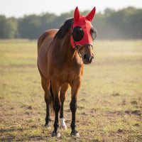 Breathable Horse Fly Mask Protection Reflective Horse Face Cover