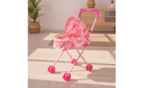 Doll Carriage with Canopy Foldable Doll Carriage Lightweight Toy Pushchair for Kids, Playroom