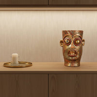 Human Facial Planter Resin Facial Planter Shiny Finish House Decoration