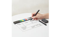 Clapperboard with Pen Slot Acrylic Clapperboard Erasable Movie Clapper Board for Filmmakers, Directors, Video Filming