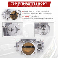 Aluminum Intake Throttle Body for Honda K20 K20A 70MM