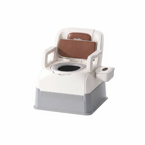 Bedside Potty Chair With Armrests Portable Toilet Sturdy and Stable Easy to Clean for Seniors, Indoor, Bathroom