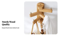 Wooden Peg Rail Nordic aesthetic Coat Hanger Functional Decor for Entrymanner, Bathroom