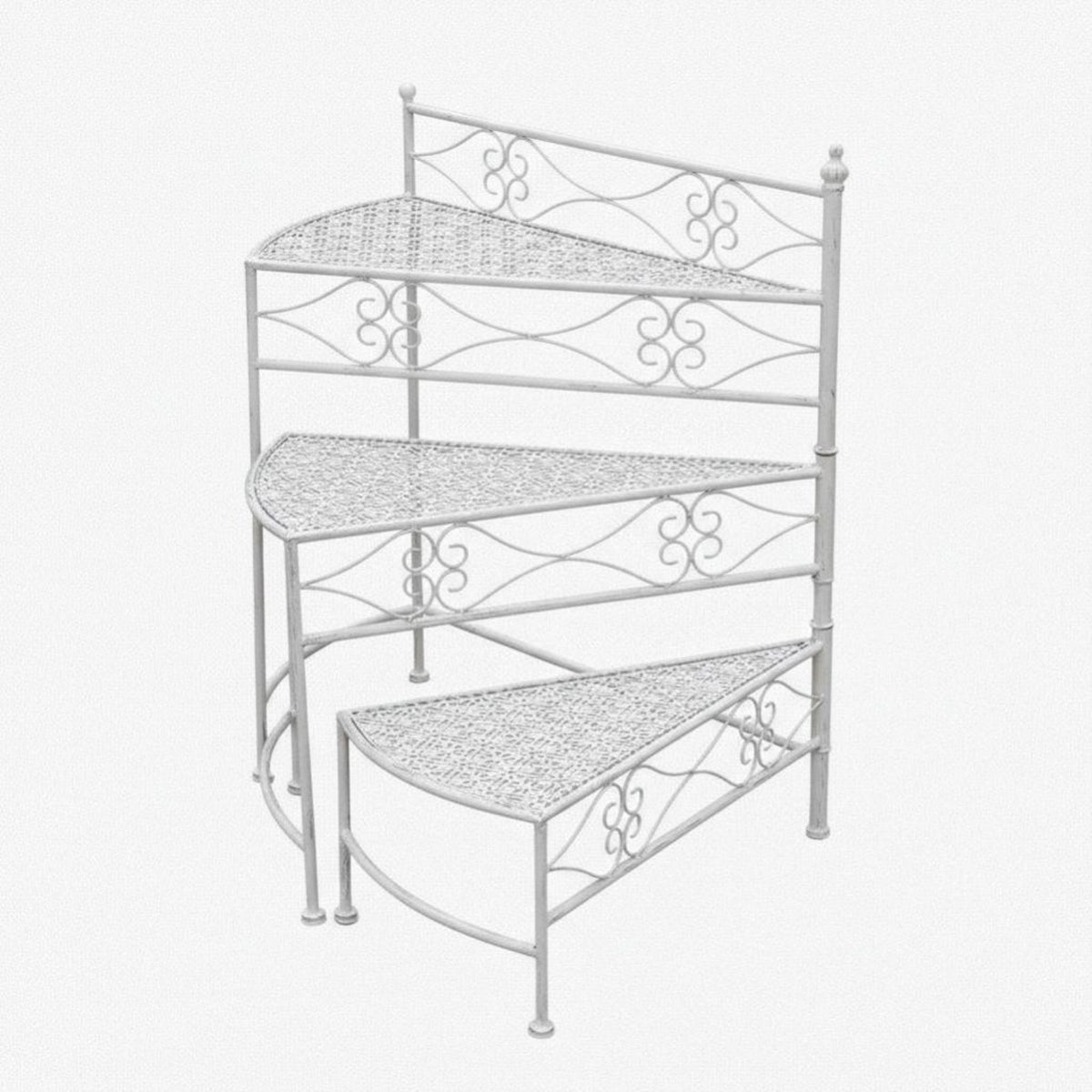3-Tier Step Plant Stand Weather-Resistant 3-Tier Step Shelf Rust-Proof for Patio