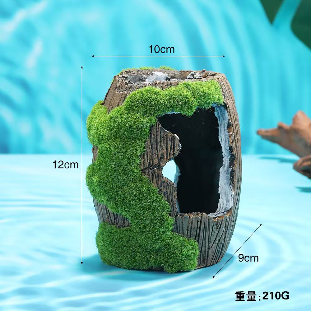 L Barrel with Moss