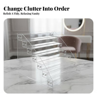 Tiered Cosmetic Stand Space-Saving Tiered Shelf Easy Assembly for Dressing Table