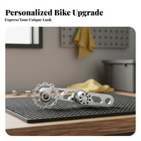 Rear Derailleur Chain Stabilizer Adjustable Tension Rear Derailleur Chain Guide Anodized Finish Drivetrain Part for Mountain Bikers, Town Commuting