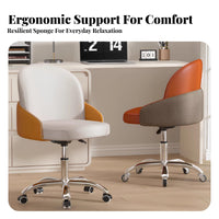 Armless caster Chair Height Adjustable rotate Stool Space-Saving for Workstation