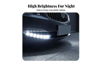 2 Pieces LED Daytime Running Light Easy to Install Clear Vision Daytime Running Lamp Strip Daytime Running Light Bar for Night Driving