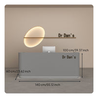 Modern Reception Desk Large Storage Space Small Ier Counter Wear-Resistant Modern Front Desk for Business Owners, Office Managers, Lobby