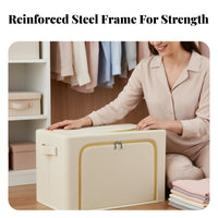 Foldable Framed Container Reinforced Handles Framed textile container Stackable