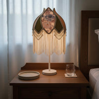 Velvet Tassel Lamp Shade French Vintage Home Decor Elegant for Living Room
