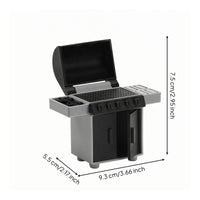 1:12 Dollhouse Grill Black and Gray Dollhouse Grill Openable Lid