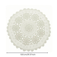 Round Lace Tablecloth Bohemian Style Crochet Tablecloth Washable