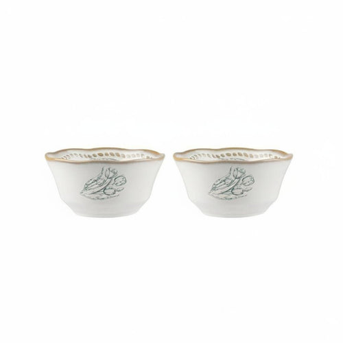 Floral Ceramic Dinnerware Set, French Vintage Underglaze Bowls & Plates, Elegant Tableware for Home, Gift for Adults