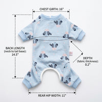 Dog Recovery Suit and Cat Recovery Suit, Cartoon Pattern Post-Surgery Dog Clothes with Ribbed Trim, Post-Surgery Cat Clothes Prevents Licking