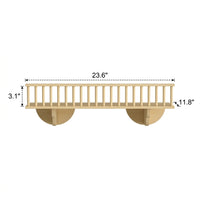 Cat Climbing Frame Wall Mounted Solid Wood Perch and Bed, Space Saving Playground for Indoor Cats