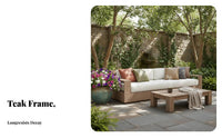 4 Pieces 4-Piece Wooden Frame Lounge Set stylish design Outdoor Furniture Weather-Resistant Patio Seating Group for Designers, Garden, Courtyard, Deck