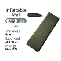 Inflatable Mattress with Soft Suede Surface for Camping, Thickened Air Mattress for Hiking Tent, Anti-Pressure Sleeping Mat, Single Picnic Mat