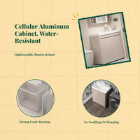 Ceramic sink with cabinet vanity