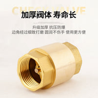 黄铜立式止回阀4分6分1寸内外丝内丝水管防逆流水表单向阀止逆阀