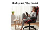 Reclining Ergonomic Chair with Pillows Minimalist Design Gaming Seat for Bedroom