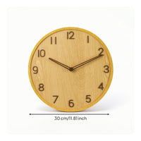 Clock with 3D Numerals Easy-to-Read Frameless Wall Clock Sleek for Bedroom
