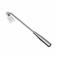 Weeding Rake Hoe Multifunctional Root Pulling Weeder Stainless Steel for Farmers