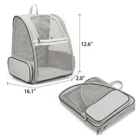 Cat Backpack and Foldable Pet Backpack with Full Mesh, Portable Cat Carrier for Small Cats, Breathable Pet Carrier Backpack for Travel Bag