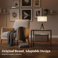 Bedside Table with Drawer Light Luxury Single-Drawer End Table Minimalist Design