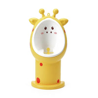Urinal with Toilet Brush Giraffe-Shaped Toddler Urinal Easy-to-Clean for Daycare