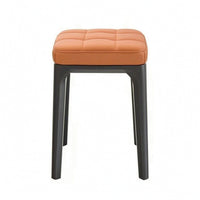 Upholstered Stool Stackable Foot Rest Compact for Living Room, Entryway