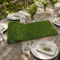 Grass Table Runner Non-Slip Party Decor Dense Texture for Occasion Setting