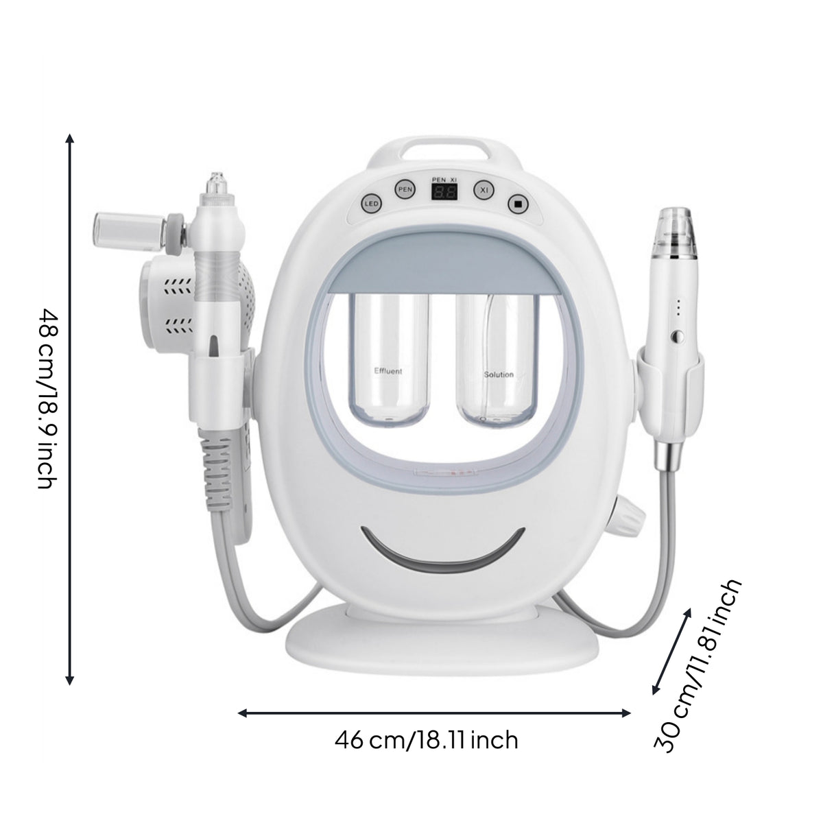 Facial Machine with Double Chambers Desktop Microbubble Beauty Device Pore Vacuum Device Visual Appliance Professional
