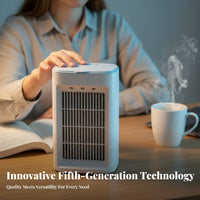 Desktop Misting Fan Quiet Twin Fan Humidifier Low Noise Portable Water-Cooled Climate Control Device for Students, Office Workers, Dorm Room, Bedroom