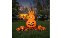 Halloween Inflatable Pumpkin Outdoor Stacked Pumpkins Jack-O'-Lantern Yard Decoration Seasonal Pumpkin Stack Festive for Lawn